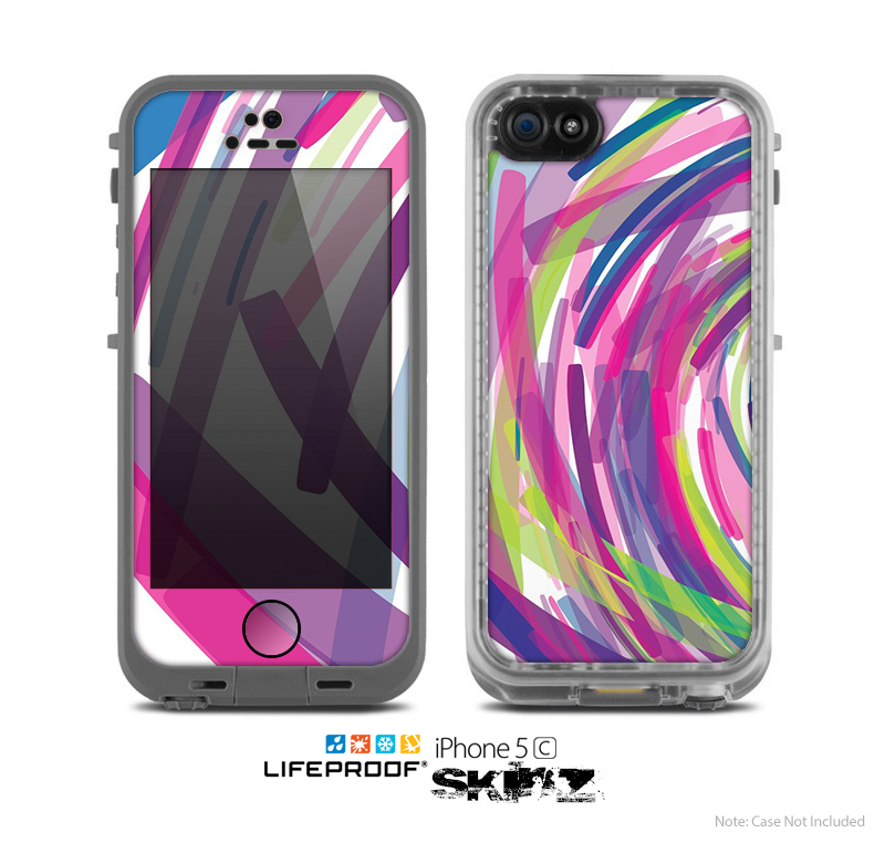 The Color Strokes Skin for the Apple iPhone 5c LifeProof Case