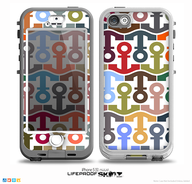 The Color Vector Anchor Collage Skin for the iPhone 5-5s NUUD LifeProof Case for the LifeProof Skin