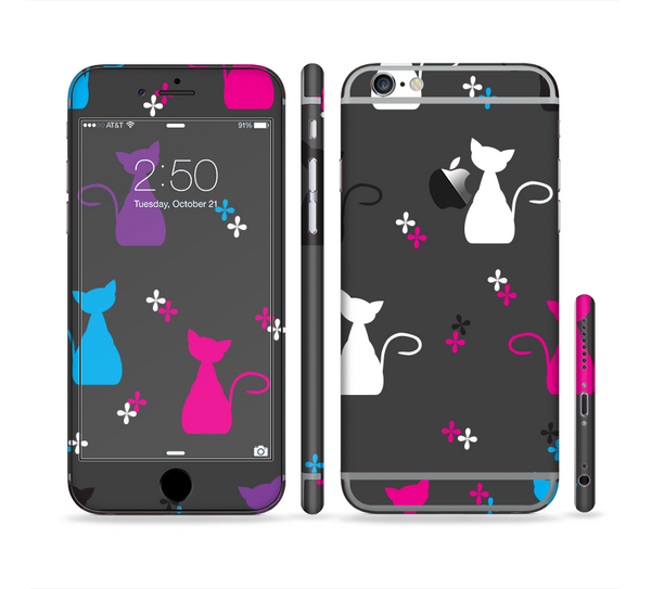 The Color Vector Cats Sectioned Skin Series for the Apple iPhone 6 Plus