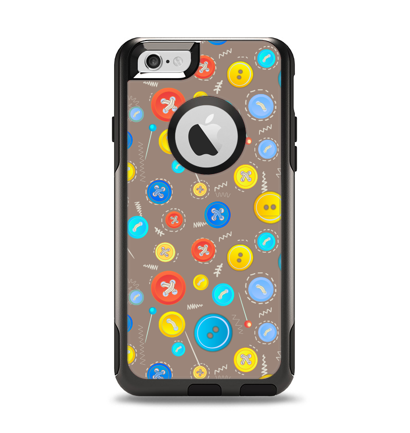 The Colored Buttons and Needles Apple iPhone 6 Otterbox Commuter Case Skin Set