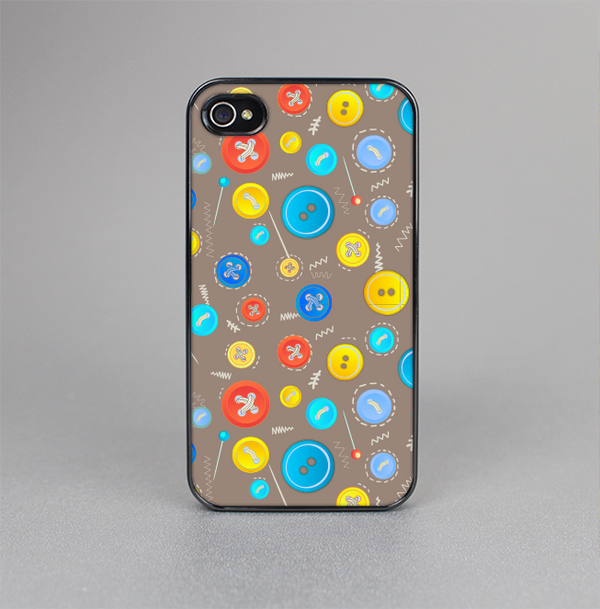 The Colored Buttons and Needles Skin-Sert for the Apple iPhone 4-4s Skin-Sert Case