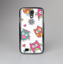 The Colored Cartoon Owl Cutouts on Paper Skin-Sert Case for the Samsung Galaxy S4