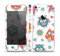 The Colored Cartoon Owl Cutouts on Paper Skin Set for the Apple iPhone 5