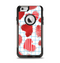The Colored Red Doodle-Hearts Apple iPhone 6 Otterbox Commuter Case Skin Set