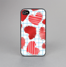 The Colored Red Doodle-Hearts Skin-Sert for the Apple iPhone 4-4s Skin-Sert Case