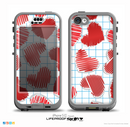 The Colored Red Doodle-Hearts Skin for the iPhone 5c nüüd LifeProof Case