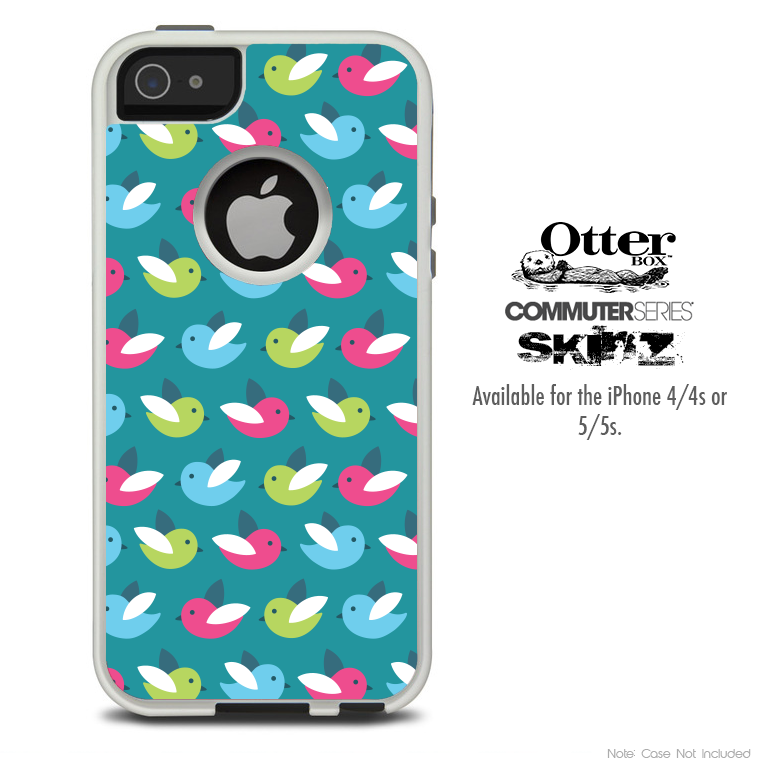 The Colored Tweety Birds Skin For The iPhone 4-4s or 5-5s Otterbox Commuter Case