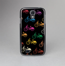 The Colored Vintage Bike Pattern On Black Skin-Sert Case for the Samsung Galaxy S4