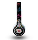 The Colored Vintage Bike Pattern On Black Skin for the Beats by Dre Mixr Headphones