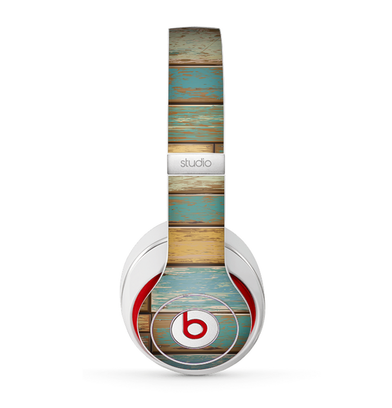 The Colored Vintage Solid Wood Planks Skin for the Beats by Dre Studio (2013+ Version) Headphones