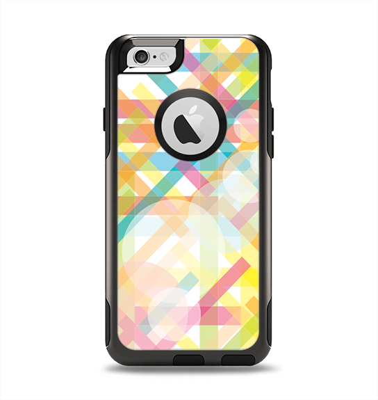 The Colorful Abstract Plaid Intersect Apple iPhone 6 Otterbox Commuter Case Skin Set