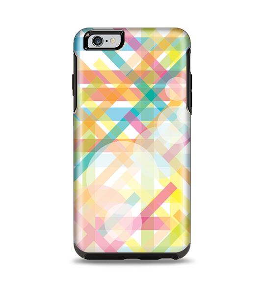 The Colorful Abstract Plaid Intersect Apple iPhone 6 Plus Otterbox Symmetry Case Skin Set