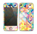 The Colorful Abstract Plaid Intersect Skin for the Apple iPhone 4-4s