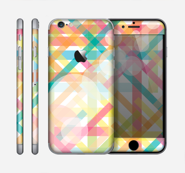 The Colorful Abstract Plaid Intersect Skin for the Apple iPhone 6
