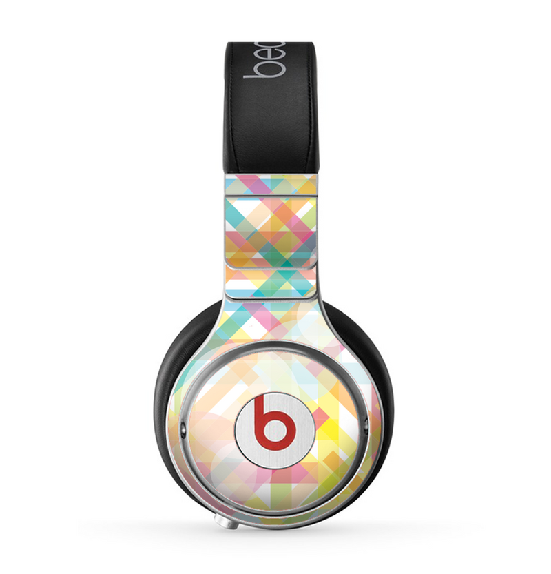 The Colorful Abstract Plaid Intersect Skin for the Beats by Dre Pro Headphones