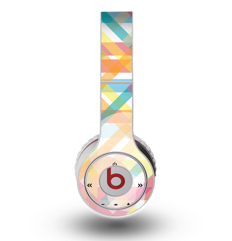 The Colorful Abstract Plaid Intersect Skin for the Original Beats by Dre Wireless Headphones