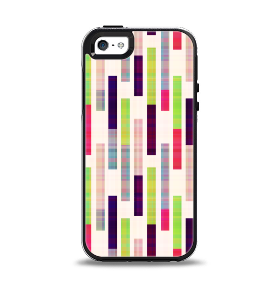 The Colorful Abstract Plaided Stripes Apple iPhone 5-5s Otterbox Symmetry Case Skin Set
