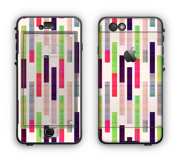The Colorful Abstract Plaided Stripes Apple iPhone 6 Plus LifeProof Nuud Case Skin Set