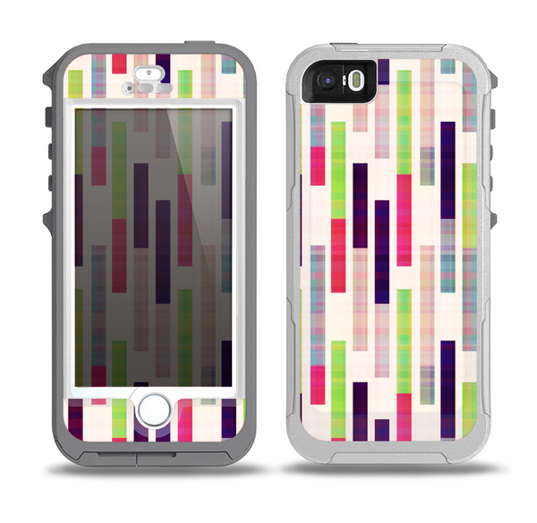 The Colorful Abstract Plaided Stripes Skin for the iPhone 5-5s OtterBox Preserver WaterProof Case