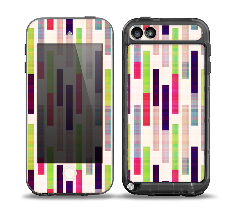 The Colorful Abstract Plaided Stripes Skin for the iPod Touch 5th Generation frē LifeProof Case