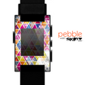The Colorful Abstract Stacked Triangles Skin for the Pebble SmartWatch