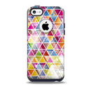 The Colorful Abstract Stacked Triangles Skin for the iPhone 5c OtterBox Commuter Case