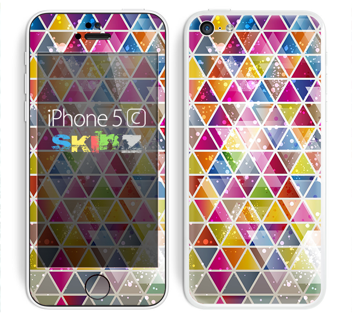The Colorful Abstract Stacked Triangles copy Skin for the Apple iPhone 5c