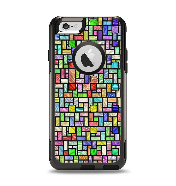The Colorful Abstract Tiled Apple iPhone 6 Otterbox Commuter Case Skin Set