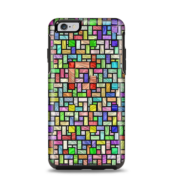 The Colorful Abstract Tiled Apple iPhone 6 Plus Otterbox Symmetry Case Skin Set