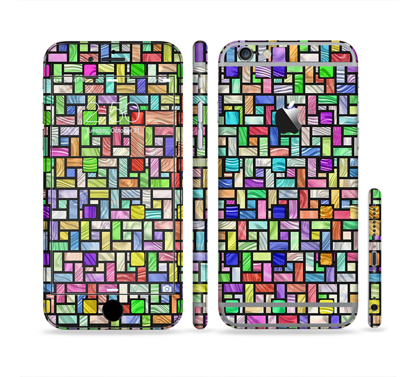 The Colorful Abstract Tiled Sectioned Skin Series for the Apple iPhone 6