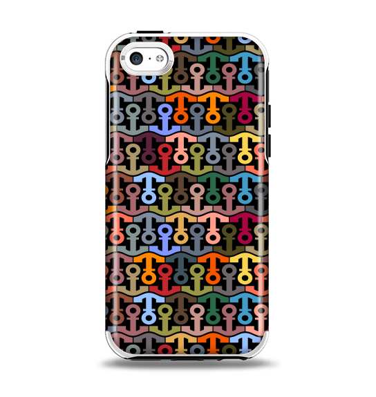 The Colorful Anchor Vector Collage Pattern Apple iPhone 5c Otterbox Symmetry Case Skin Set