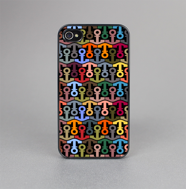 The Colorful Anchor Vector Collage Pattern Skin-Sert for the Apple iPhone 4-4s Skin-Sert Case