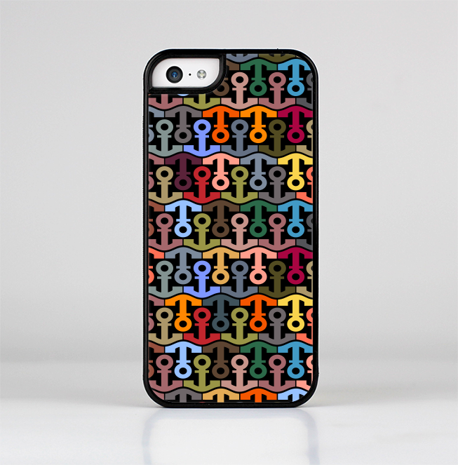 The Colorful Anchor Vector Collage Pattern Skin-Sert for the Apple iPhone 5c Skin-Sert Case