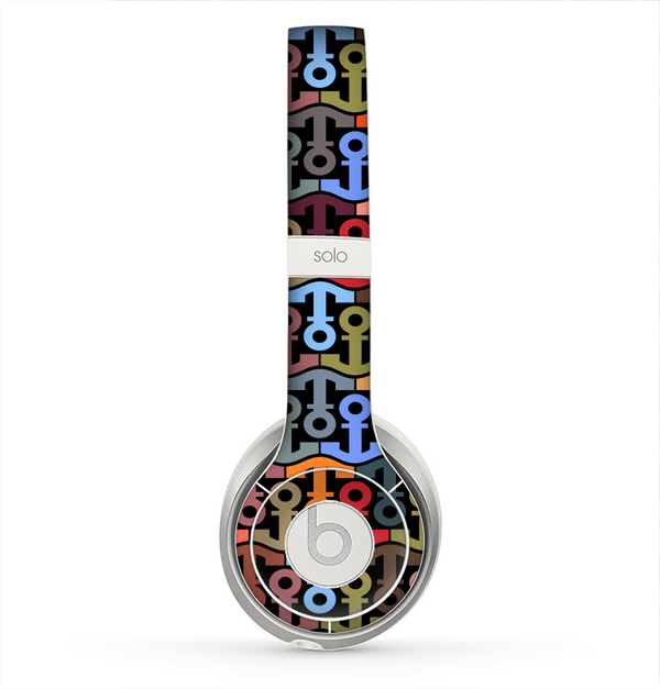 The Colorful Anchor Vector Collage Pattern Skin for the Beats by Dre Solo 2 Headphones