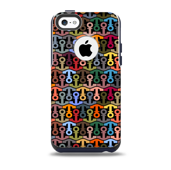 The Colorful Anchor Vector Collage Pattern Skin for the iPhone 5c OtterBox Commuter Case