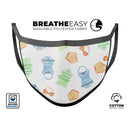 The Colorful Bathing Suit Pattern - Made in USA Mouth Cover Unisex Anti-Dust Cotton Blend Reusable & Washable Face Mask with Adjustable Sizing for Adult or Child