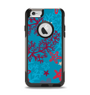 The Colorful Blue and Red Starfish Shapes Apple iPhone 6 Otterbox Commuter Case Skin Set