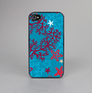 The Colorful Blue and Red Starfish Shapes Skin-Sert for the Apple iPhone 4-4s Skin-Sert Case