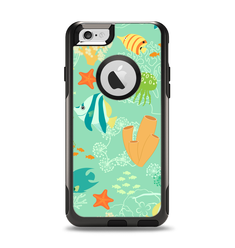 The Colorful Bright Saltwater Fish Apple iPhone 6 Otterbox Commuter Case Skin Set
