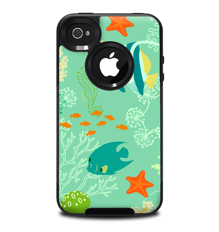 The Colorful Bright Saltwater Fish Skin for the iPhone 4-4s OtterBox Commuter Case