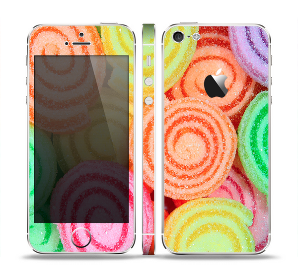 The Colorful Candy Swirls Skin Set for the Apple iPhone 5