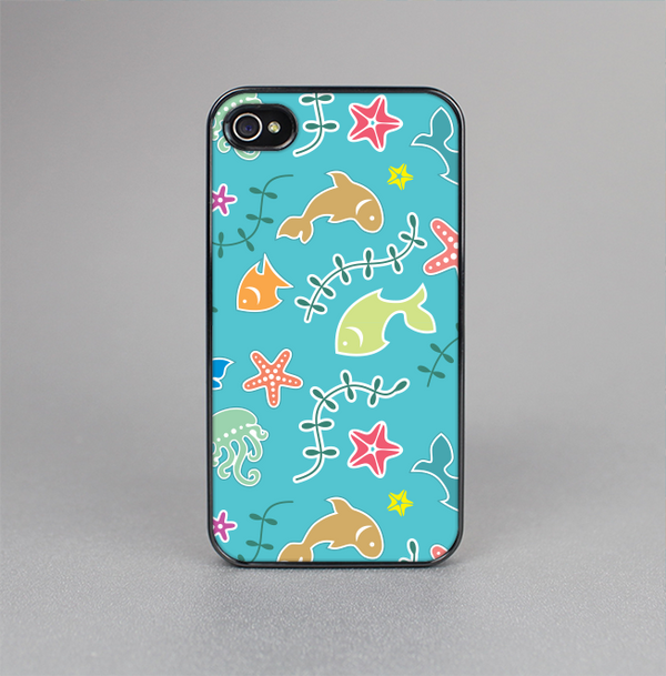 The Colorful Cartoon Sea Creatures Skin-Sert for the Apple iPhone 4-4s Skin-Sert Case