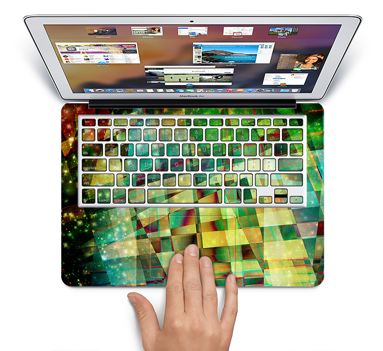 The Colorful Chaotic HD Shard Pattern Skin Set for the Apple MacBook Pro 15" with Retina Display