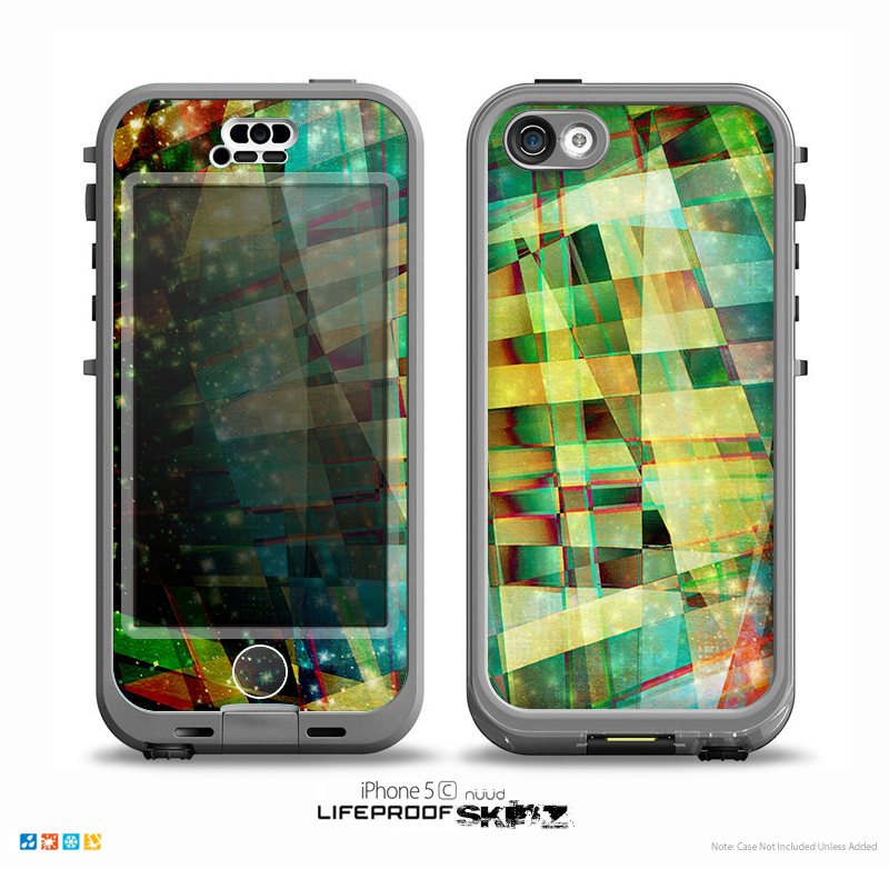 The Colorful Chaotic HD Shard Pattern Skin for the iPhone 5c nüüd LifeProof Case