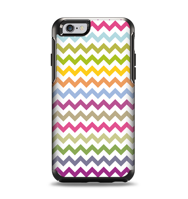 The Colorful Chevron Pattern Apple iPhone 6 Otterbox Symmetry Case Skin Set