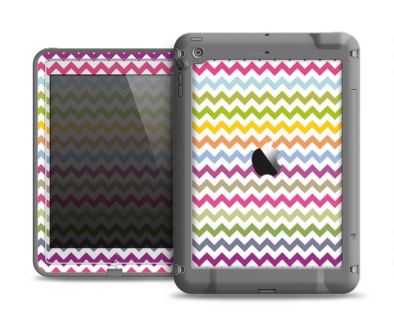 The Colorful Chevron Pattern Apple iPad Air LifeProof Fre Case Skin Set