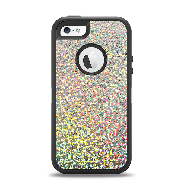The Colorful Confetti Glitter Apple iPhone 5-5s Otterbox Defender Case Skin Set