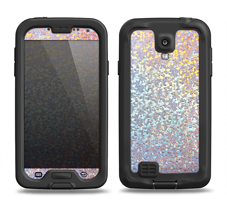 The Colorful Confetti Glitter Sparkle Samsung Galaxy S4 LifeProof Nuud Case Skin Set
