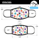 The Colorful Donut Overlay  - Made in USA Mouth Cover Unisex Anti-Dust Cotton Blend Reusable & Washable Face Mask with Adjustable Sizing for Adult or Child