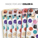 The Colorful Donut Overlay - Vinyl Skin Wrap for iPhone 17 Pro Max, 17 Pro, 17 Air, 17, 16 & All Models — Soft Matte or Ultra Gloss